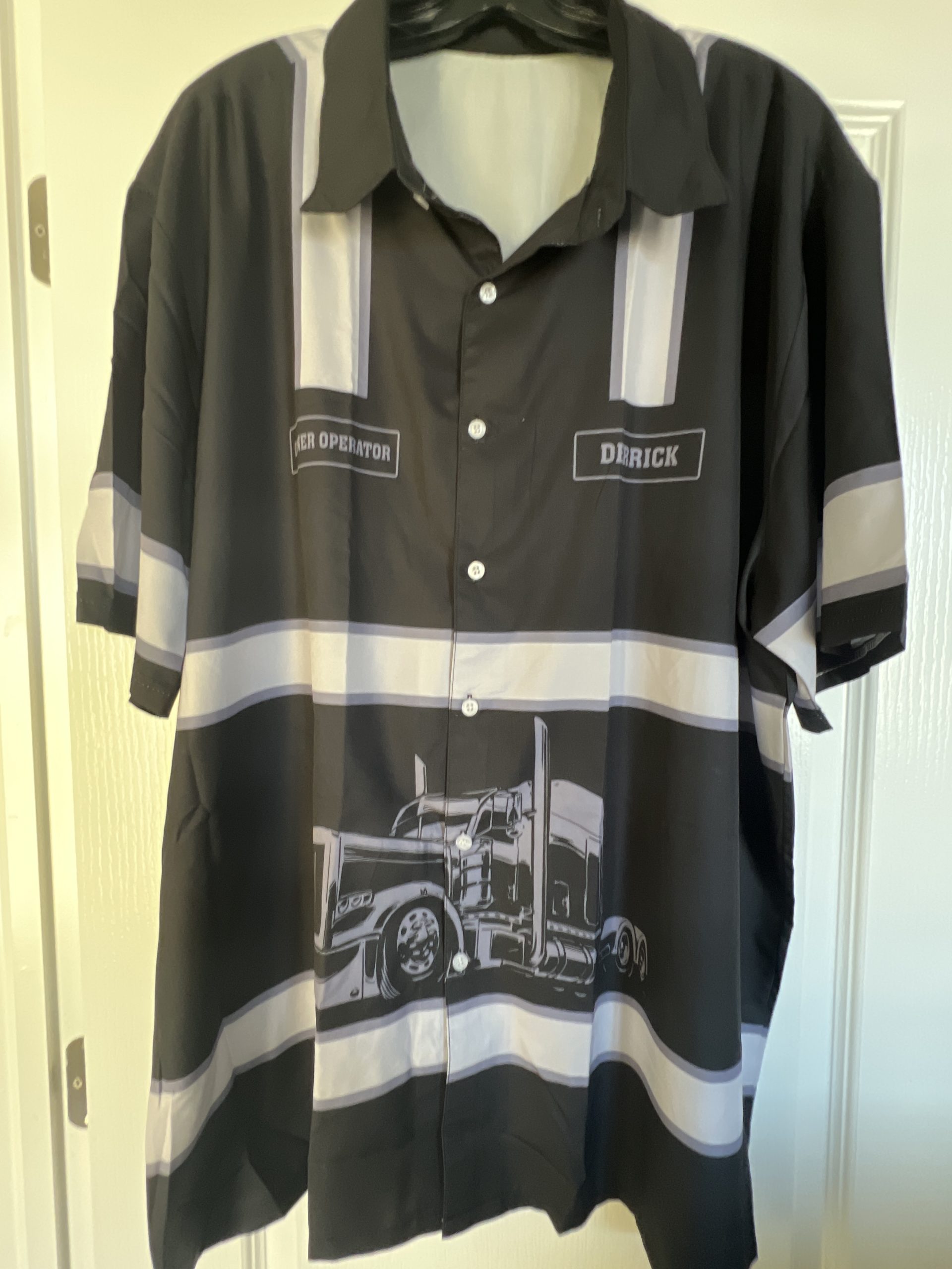Click to view full screen Pocket - Personalized Name And Color Semi Truck Uniform All Over Printed Clothes AD235 photo review