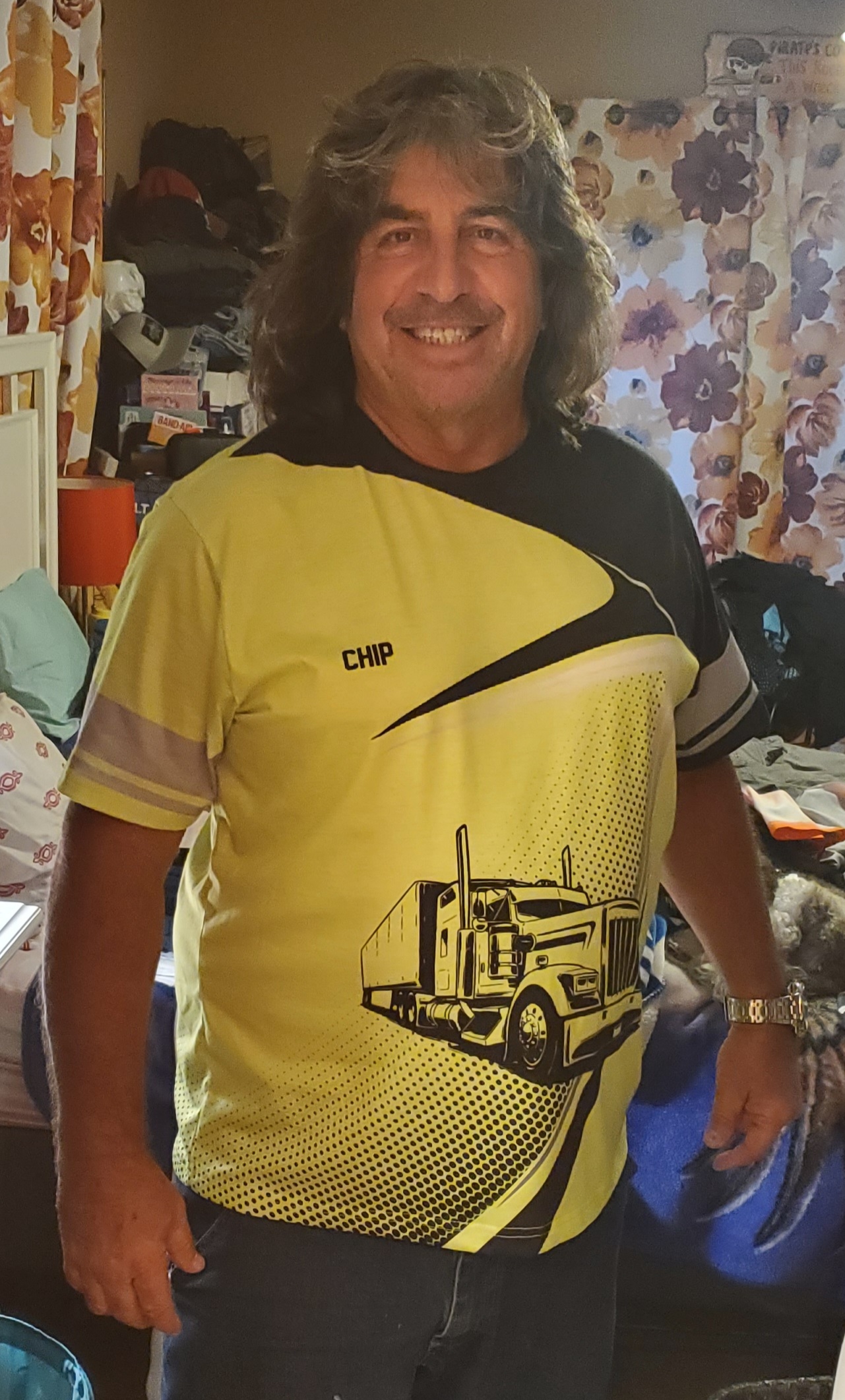 Click to view full screen Custom Name And Color Truck Driver Uniform All Over Printed Clothes SS148 photo review