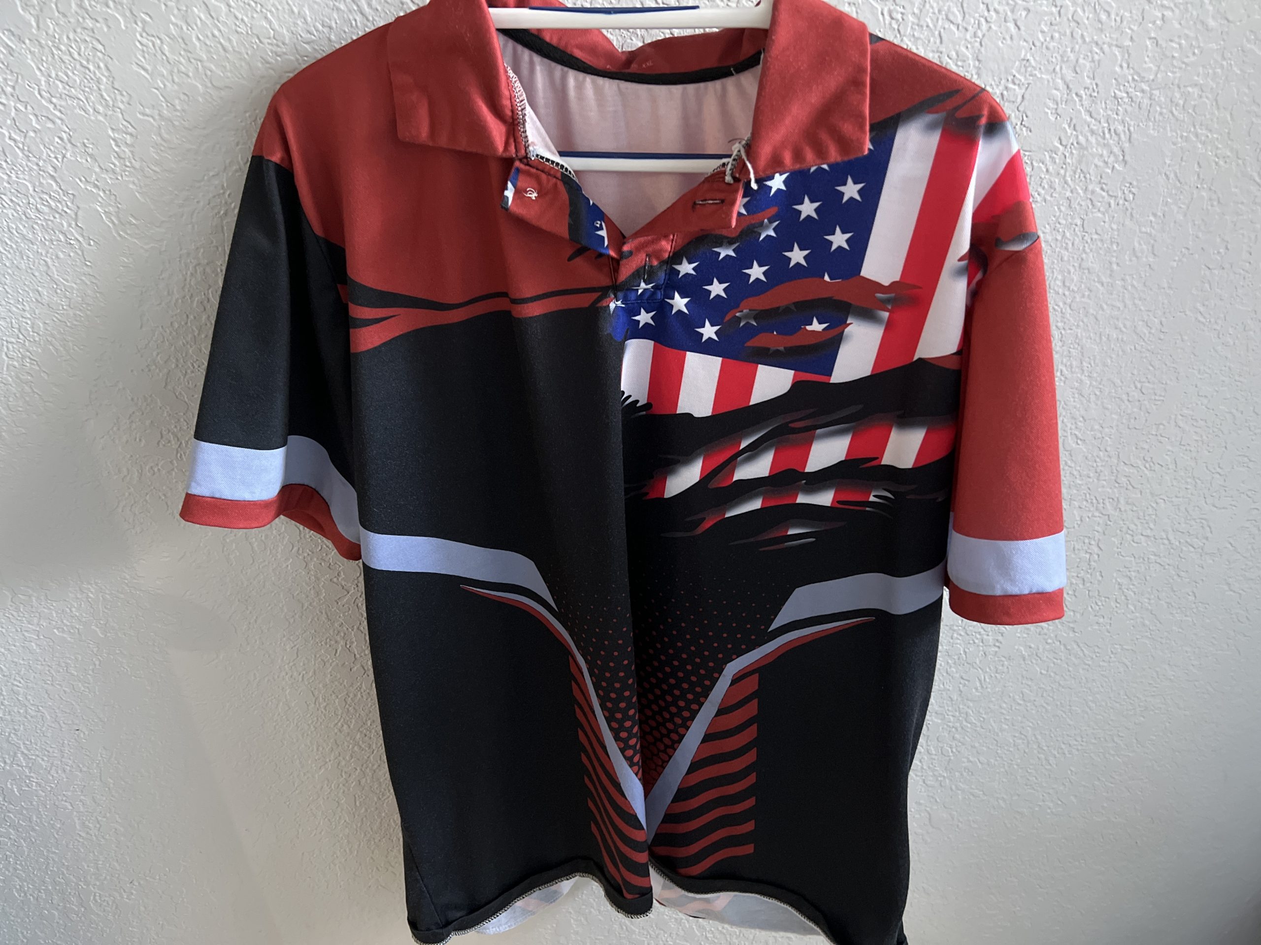 Click to view full screen Personalized Name And Text Workwear Style All Over Printed Clothes SU290 photo review