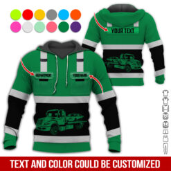 Pocket-Custom Name and Color Love Tow Truck Hoodie - photo 397