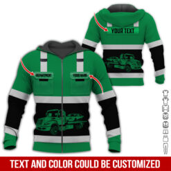 Pocket-Custom Name and Color Love Tow Truck Hoodie - photo 398