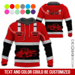 Pocket-Custom Name and Color Love Tow Truck Hoodie - photo 307