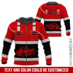 Pocket-Custom Name and Color Love Tow Truck Hoodie - photo 308