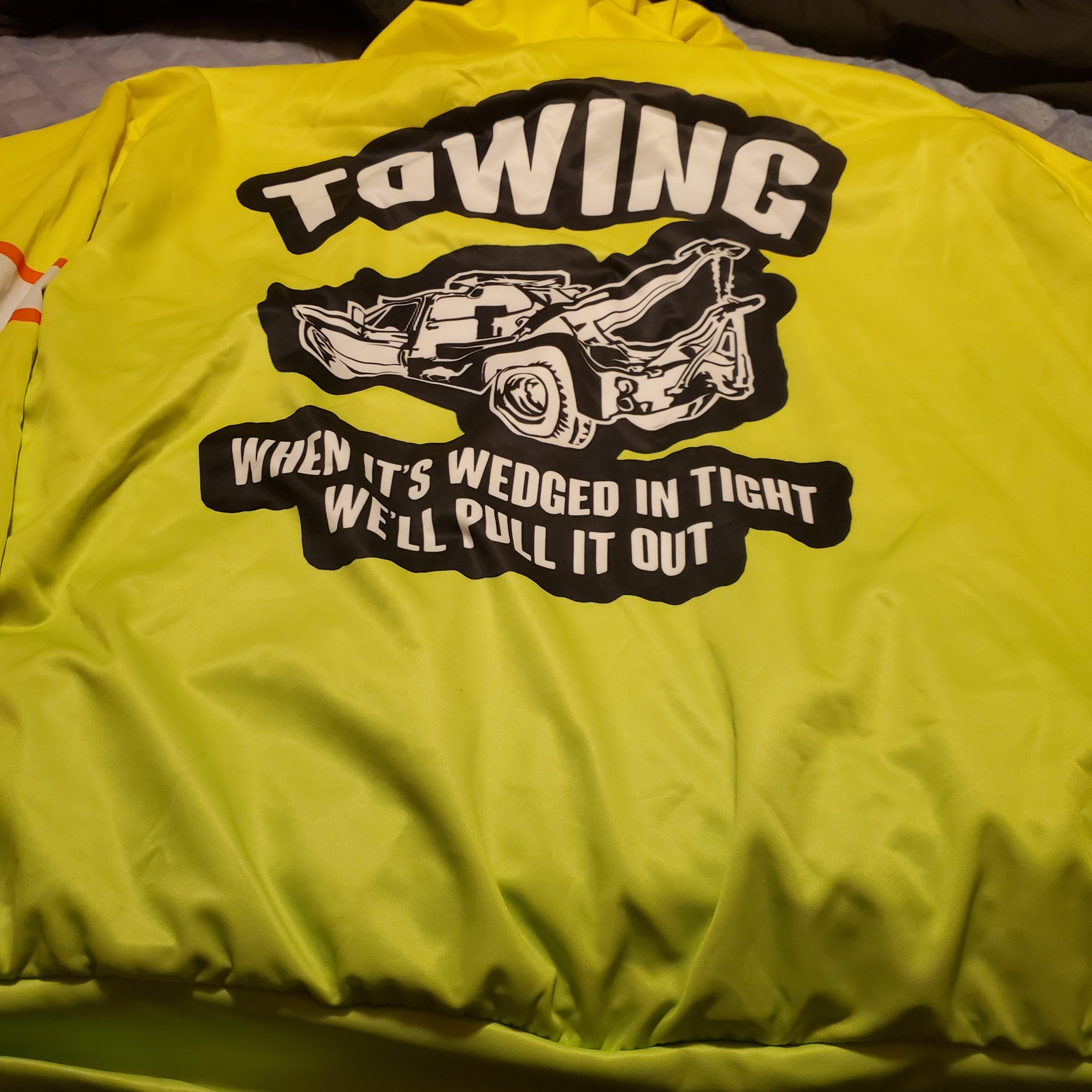 Click to view full screen Customized Name And Color Towing All Over Printed Clothes NJ310 photo review