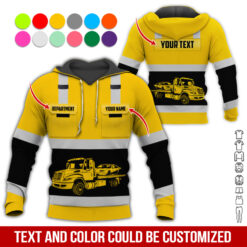 Pocket-Custom Name and Color Love Tow Truck Hoodie - photo 317