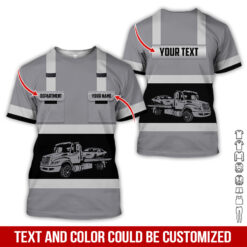 Pocket-Custom Name and Color Love Tow Truck Hoodie - photo 323