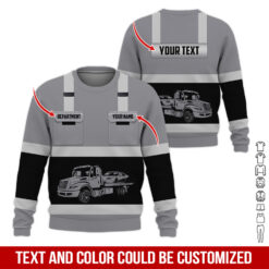Pocket-Custom Name and Color Love Tow Truck Hoodie - photo 326