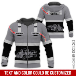 Pocket-Custom Name and Color Love Tow Truck Hoodie - photo 328