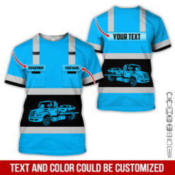 Pocket-Custom Name and Color Love Tow Truck Hoodie - photo 333