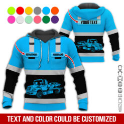 Pocket-Custom Name and Color Love Tow Truck Hoodie - photo 337