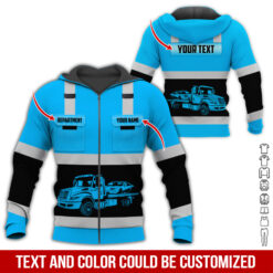 Pocket-Custom Name and Color Love Tow Truck Hoodie - photo 338