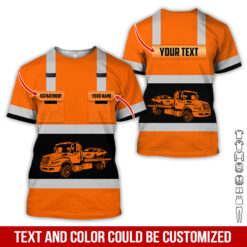 Pocket-Custom Name and Color Love Tow Truck Hoodie - photo 343
