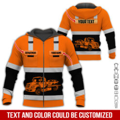 Pocket-Custom Name and Color Love Tow Truck Hoodie - photo 348