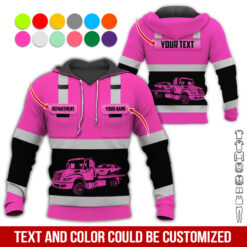 Pocket-Custom Name and Color Love Tow Truck Hoodie - photo 357