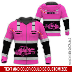 Pocket-Custom Name and Color Love Tow Truck Hoodie - photo 358