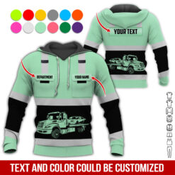 Pocket-Custom Name and Color Love Tow Truck Hoodie - photo 377