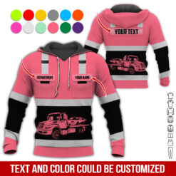 Pocket-Custom Name and Color Love Tow Truck Hoodie - photo 387