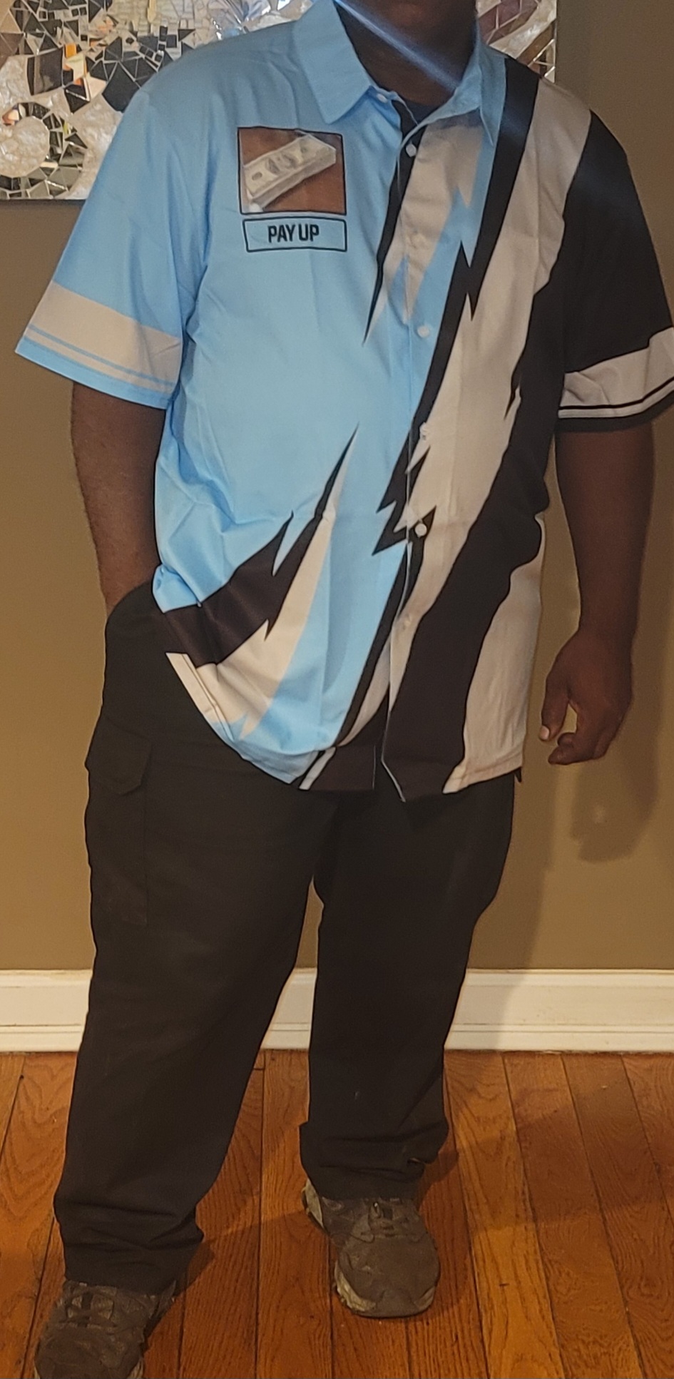 Click to view full screen Custom Text And Logo Uniform Full Colors All Over Printed Clothes SS821 photo review