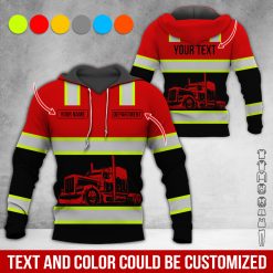 Full Color Custom Name Semi Truck All Over Print Shirt - photo 402