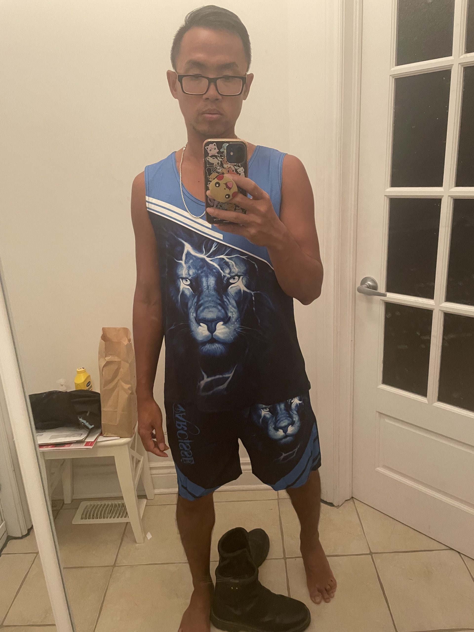 Click to view full screen Personalized Name Lion King All Over Printed Clothes SS800 photo review