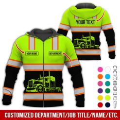 Full Color Custom Name Semi Truck All Over Print Shirt - photo 471