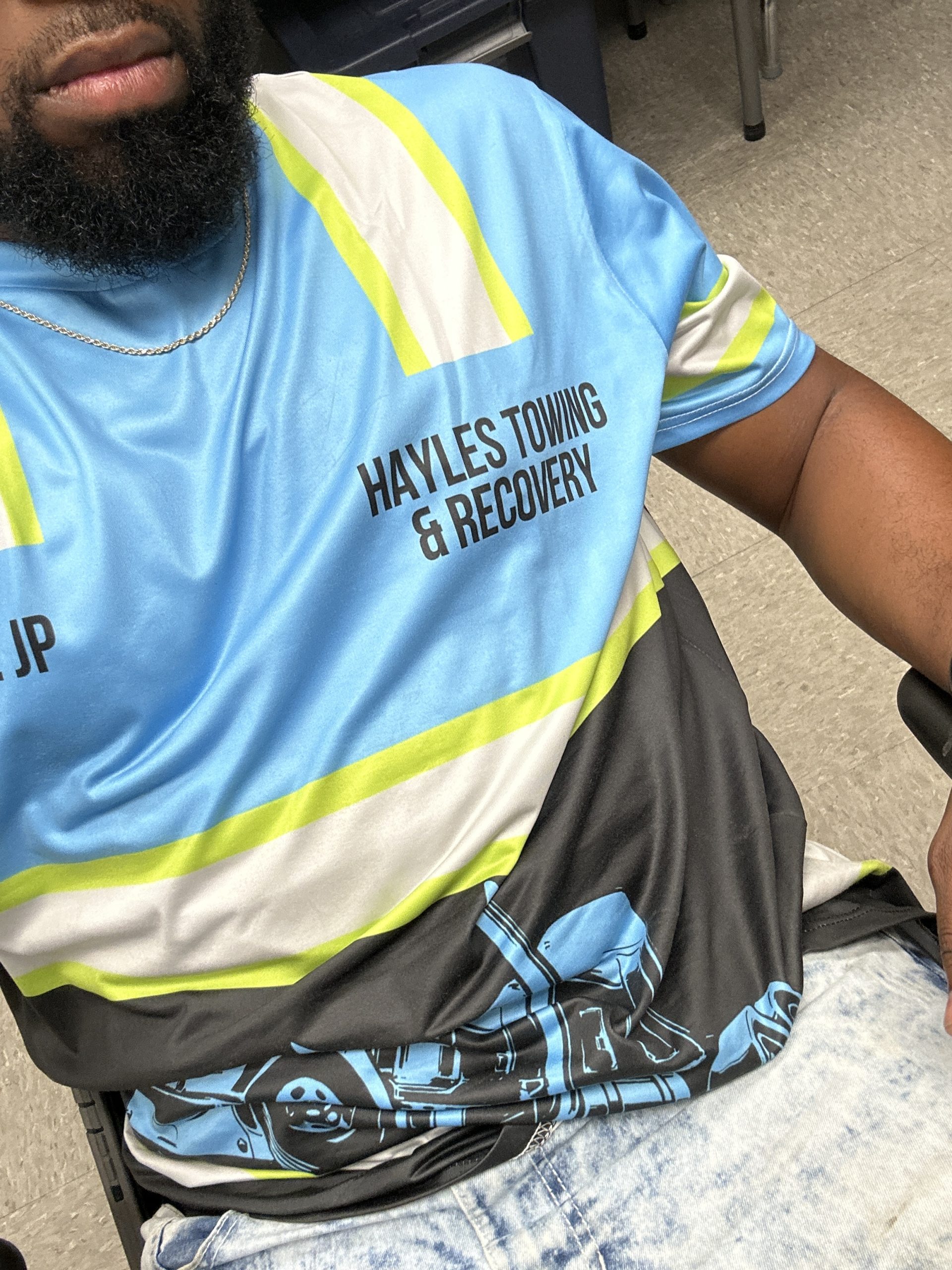 Click to view full screen Customized Name Full Color Semi Truck All Over Printed Clothes AA784 photo review