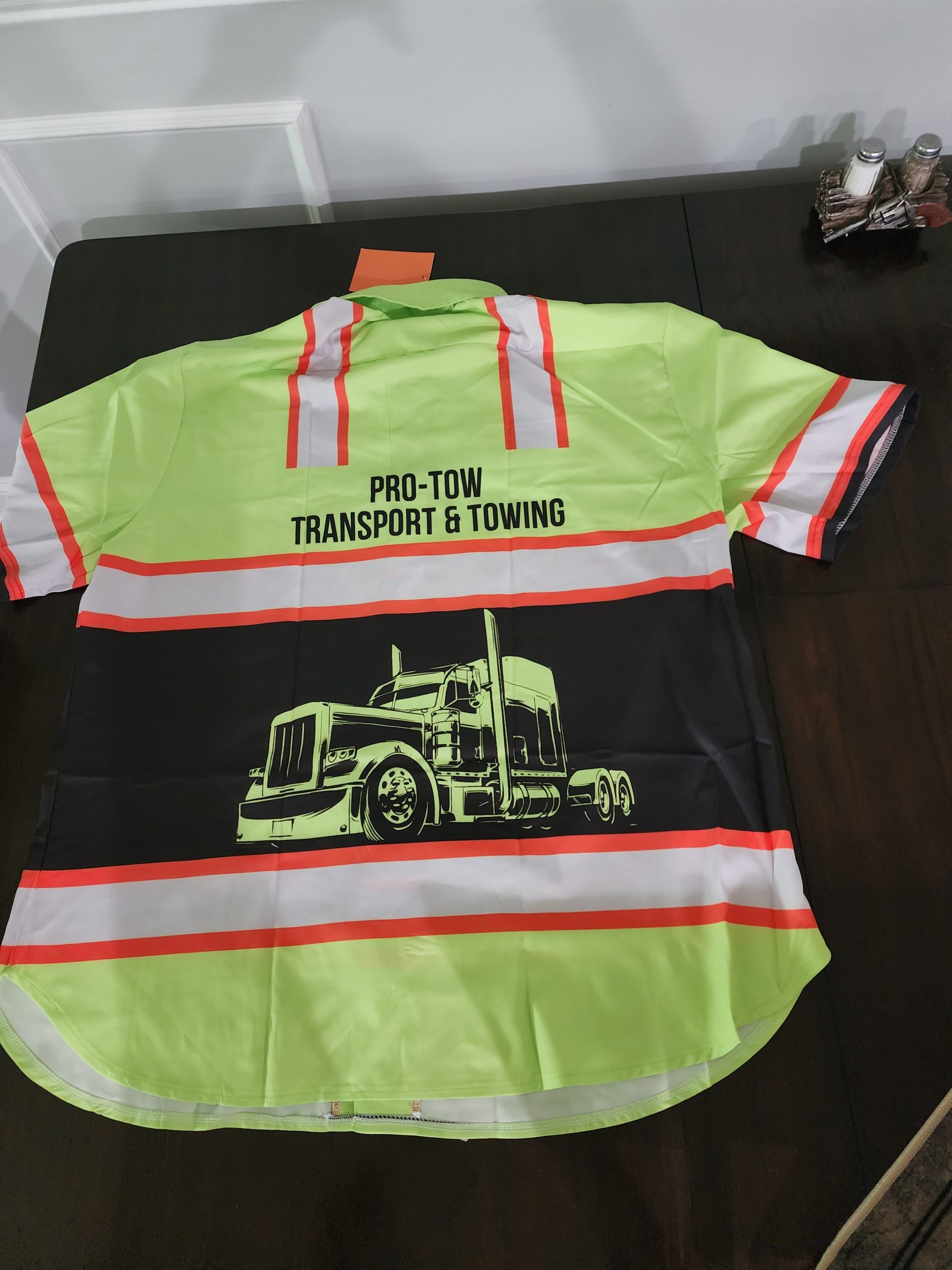 Click to view full screen Customized Name And Text Semi Truck American All Over Printed Clothes SU866 photo review