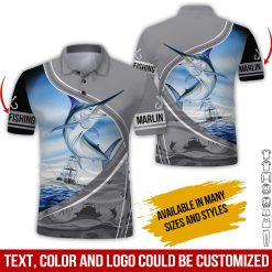 Personalized Name Marlin Fishing All-Over Print Shirt - photo 55