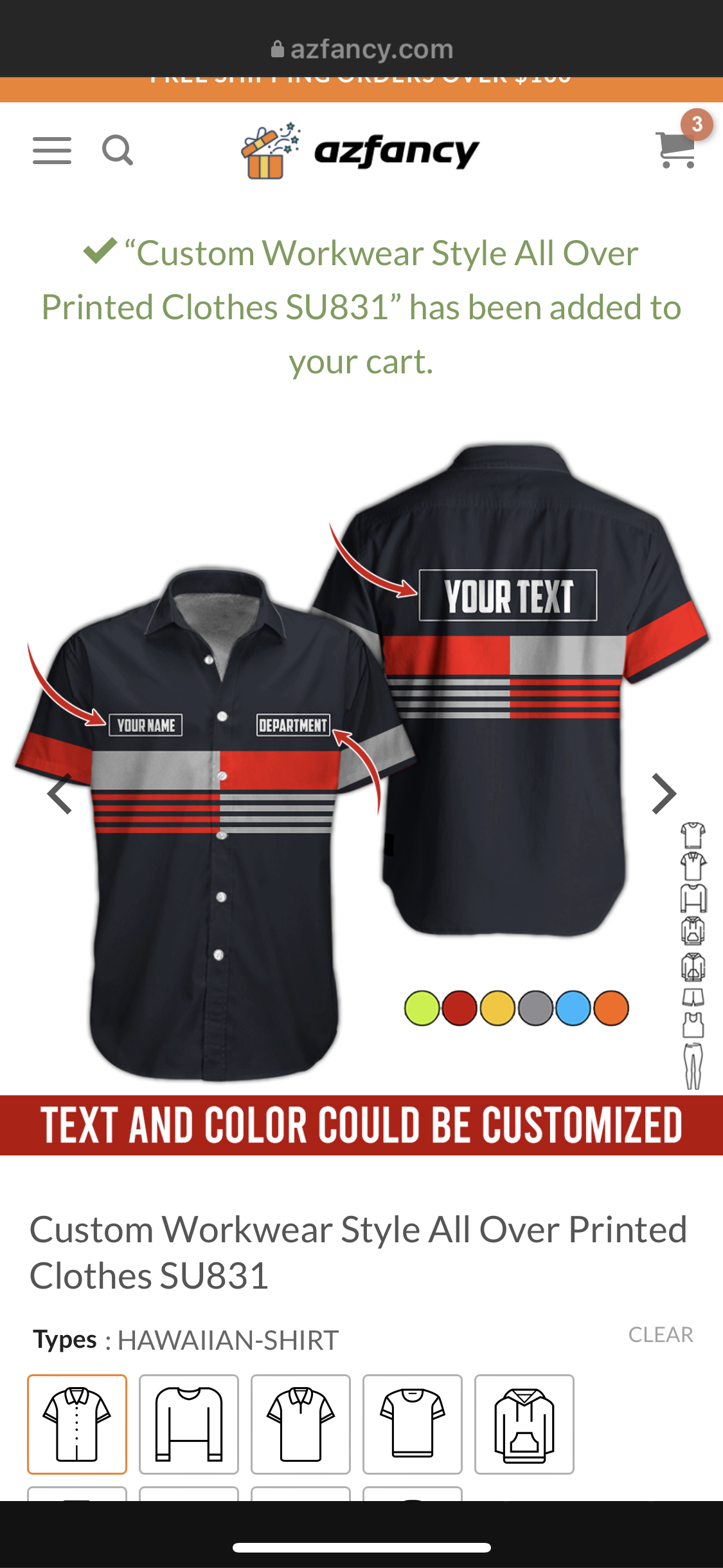 Click to view full screen Custom Workwear Style All Over Printed Clothes SU831 photo review