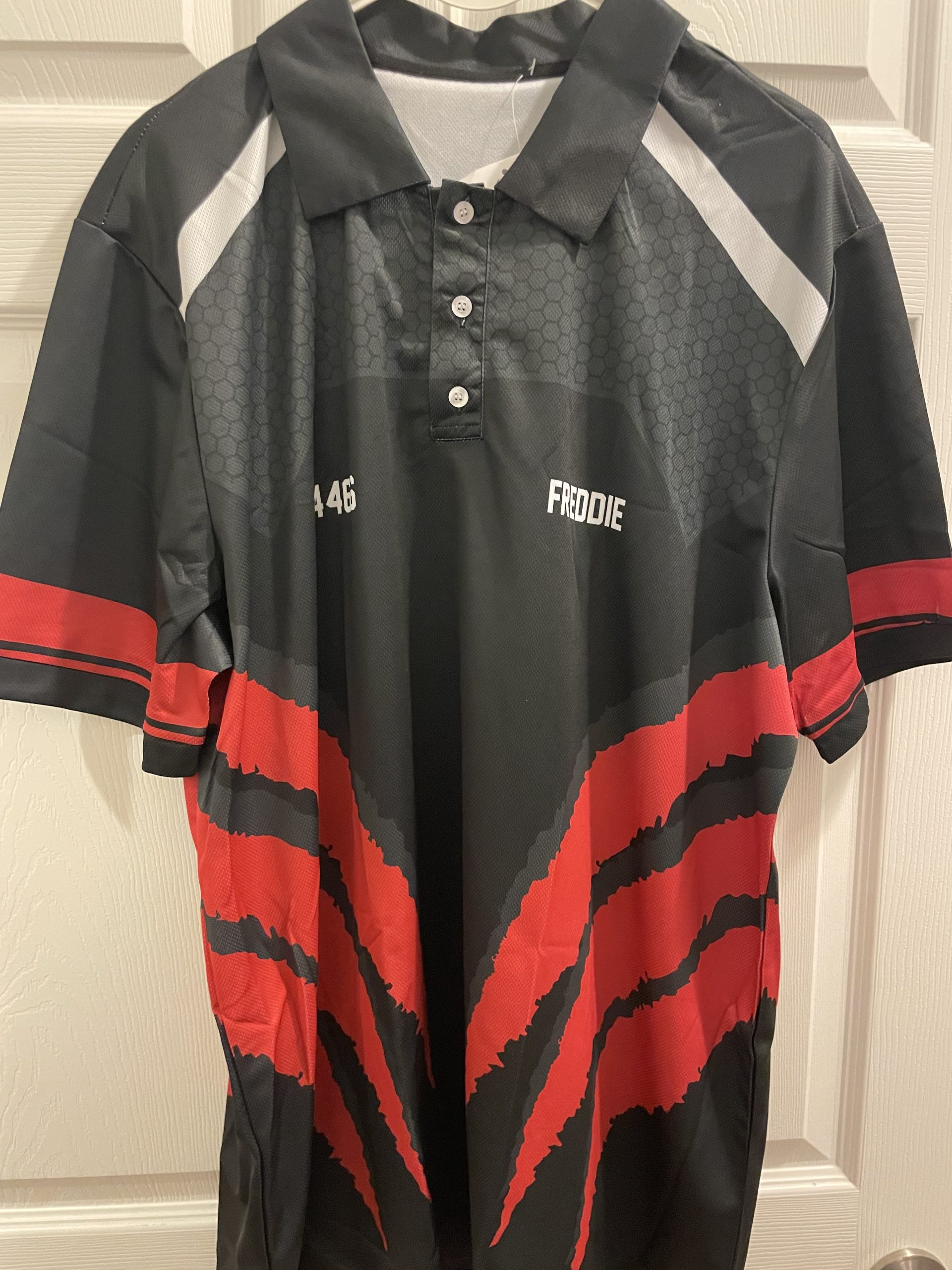 Click to view full screen Personalized Name And Color Sport Uniform All Over Printed Clothes CN531 photo review