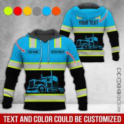 Full Color Custom Name Semi Truck All Over Print Shirt - photo 426