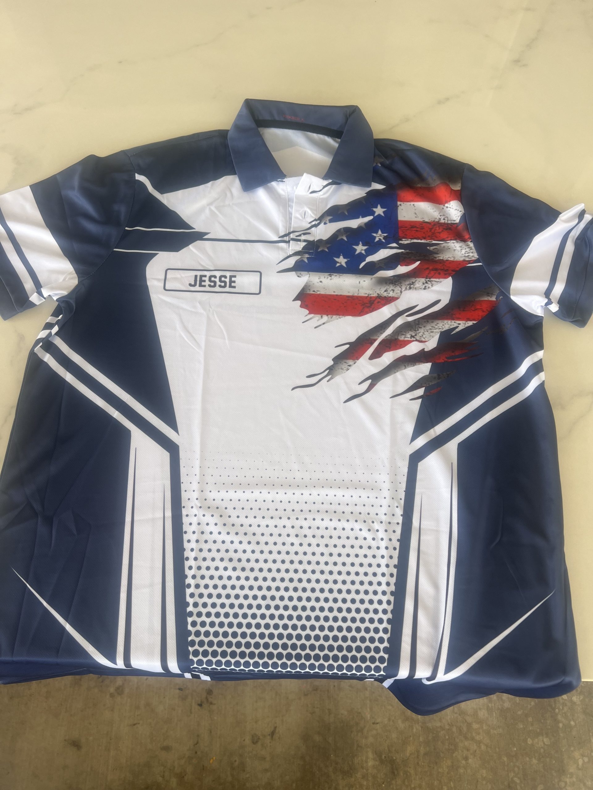 Click to view full screen Personalized Name Workwear Style All Over Printed Clothes GE50 photo review