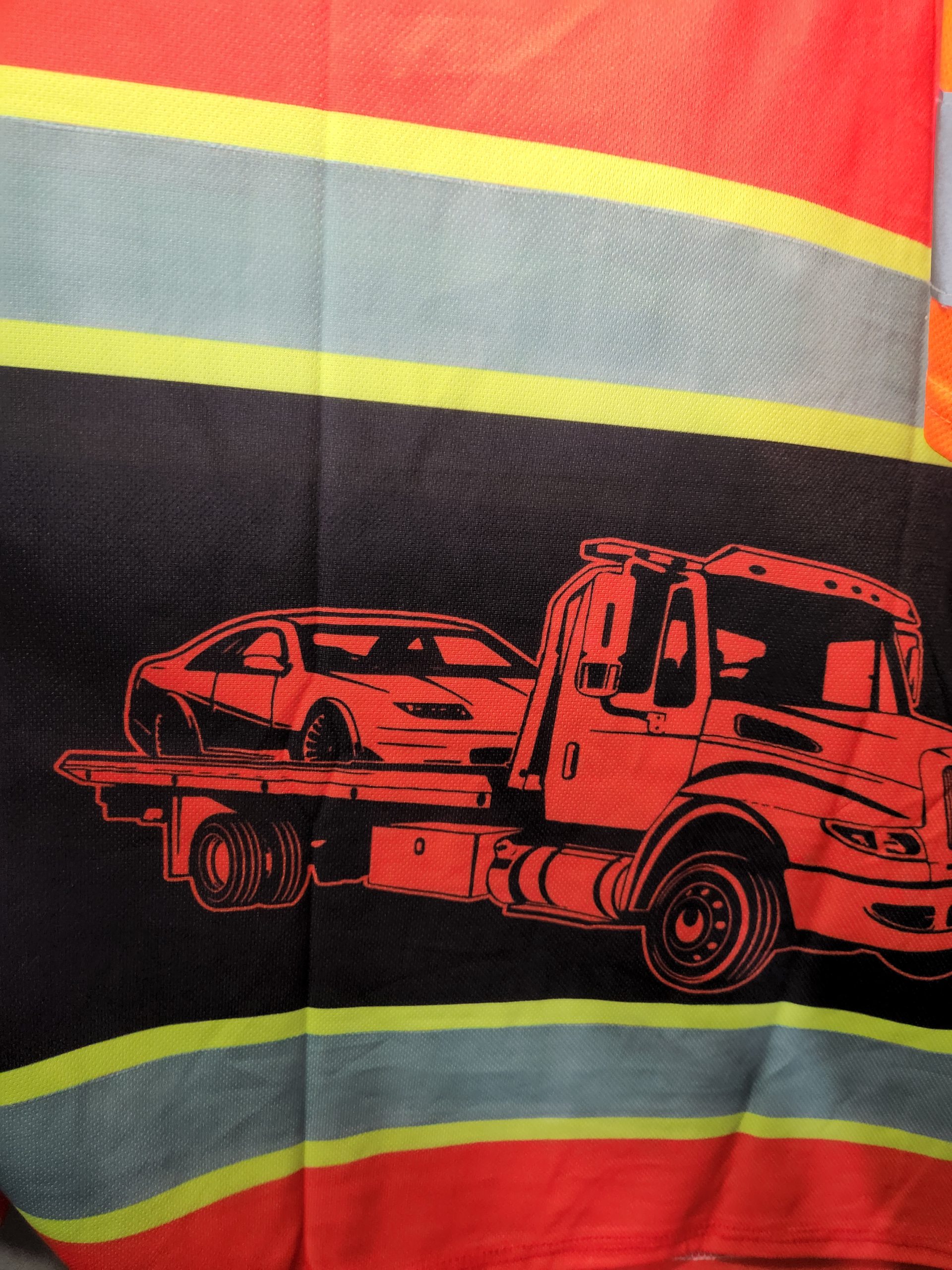 Click to view full screen Pocket –Personalized Name Tow Truck All Over Printed Clothes AY455 photo review