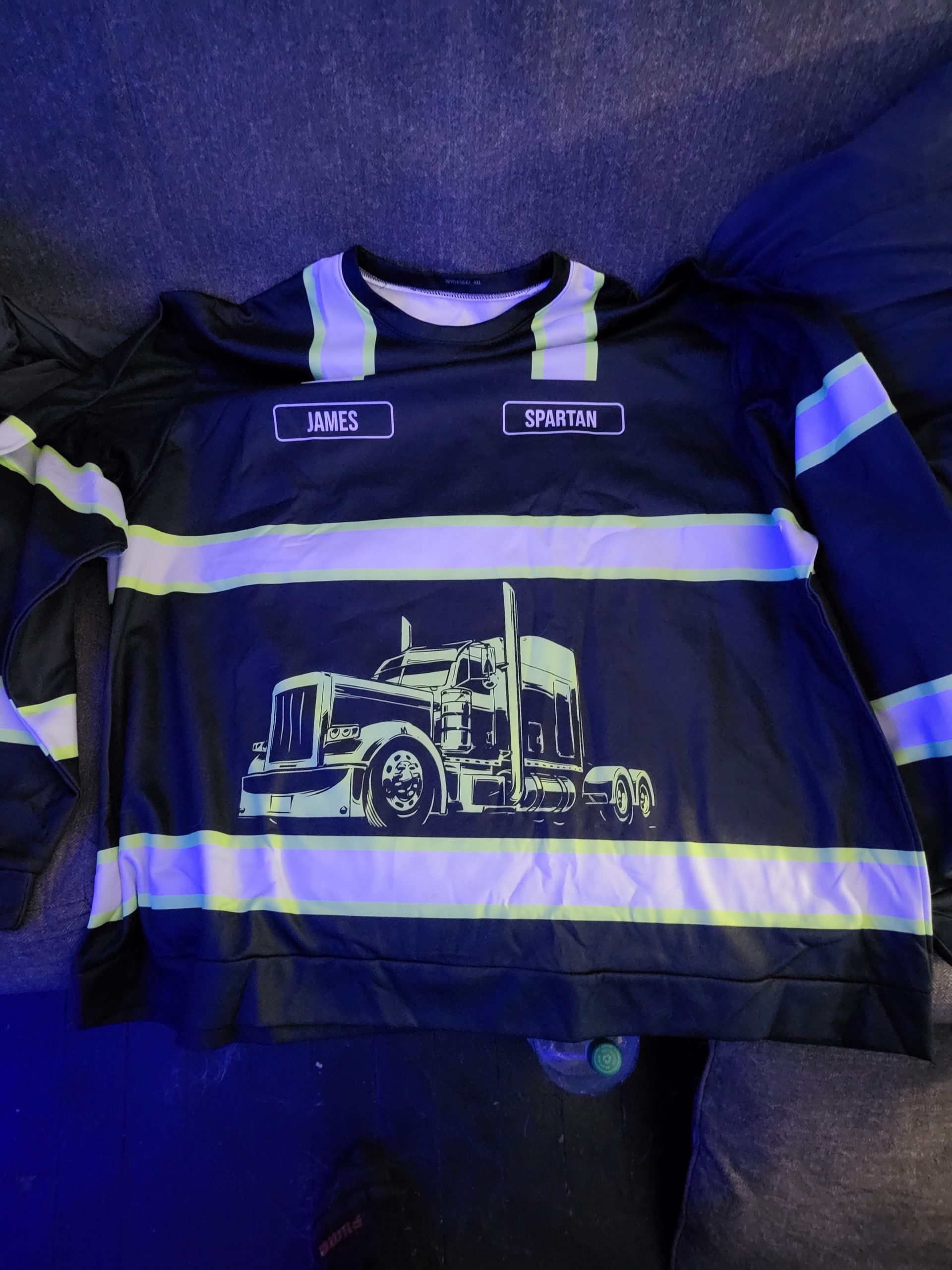 Click to view full screen Customized Name Full Color Semi Truck All Over Printed Clothes GG989 photo review