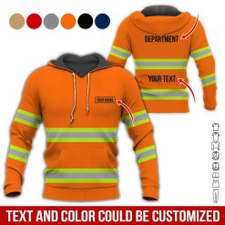 Custom Name and Text Firefighter Uniform 3D Hoodie - photo 83