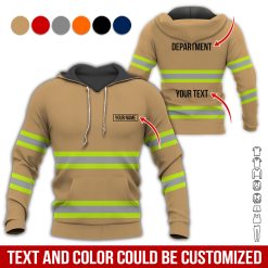 Custom Name and Text Firefighter Uniform 3D Hoodie - photo 95