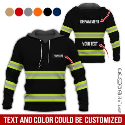 Custom Name and Text Firefighter Uniform 3D Hoodie - photo 81