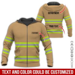 Custom Name and Text Firefighter Uniform 3D Hoodie - photo 96