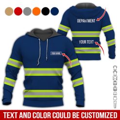 Custom Name and Text Firefighter Uniform 3D Hoodie - photo 79