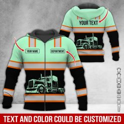 Full Color Custom Name Semi Truck All Over Print Shirt - photo 447