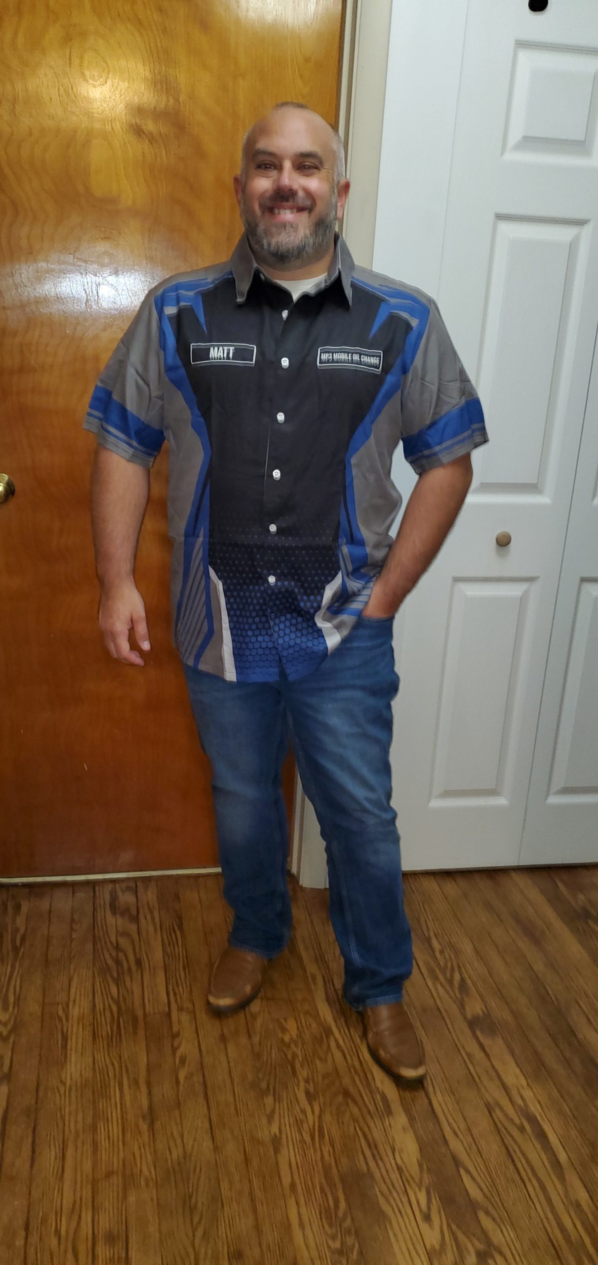 Click to view full screen Customized Text And Color Workwear Style Uniform All Over Printed Clothes GT201 photo review