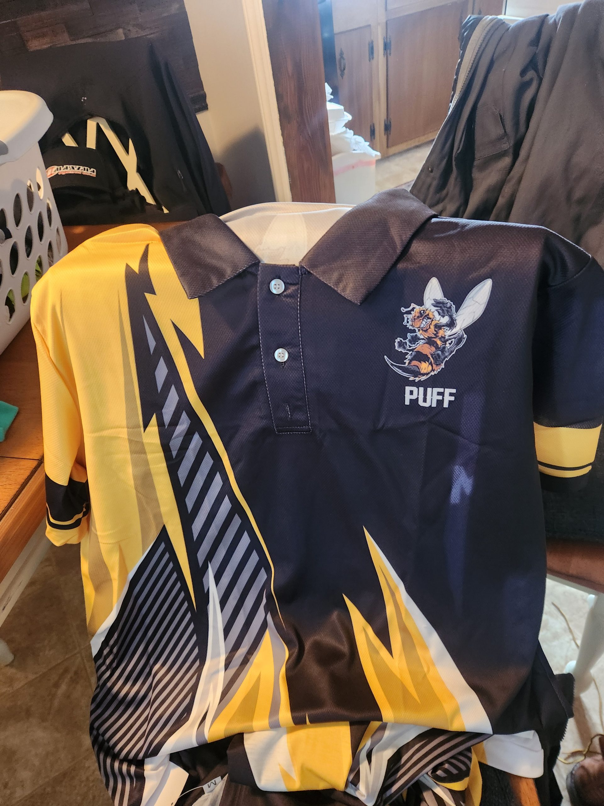 Click to view full screen Custom Text Uniform Full Colors All Over Printed Clothes AC386 photo review
