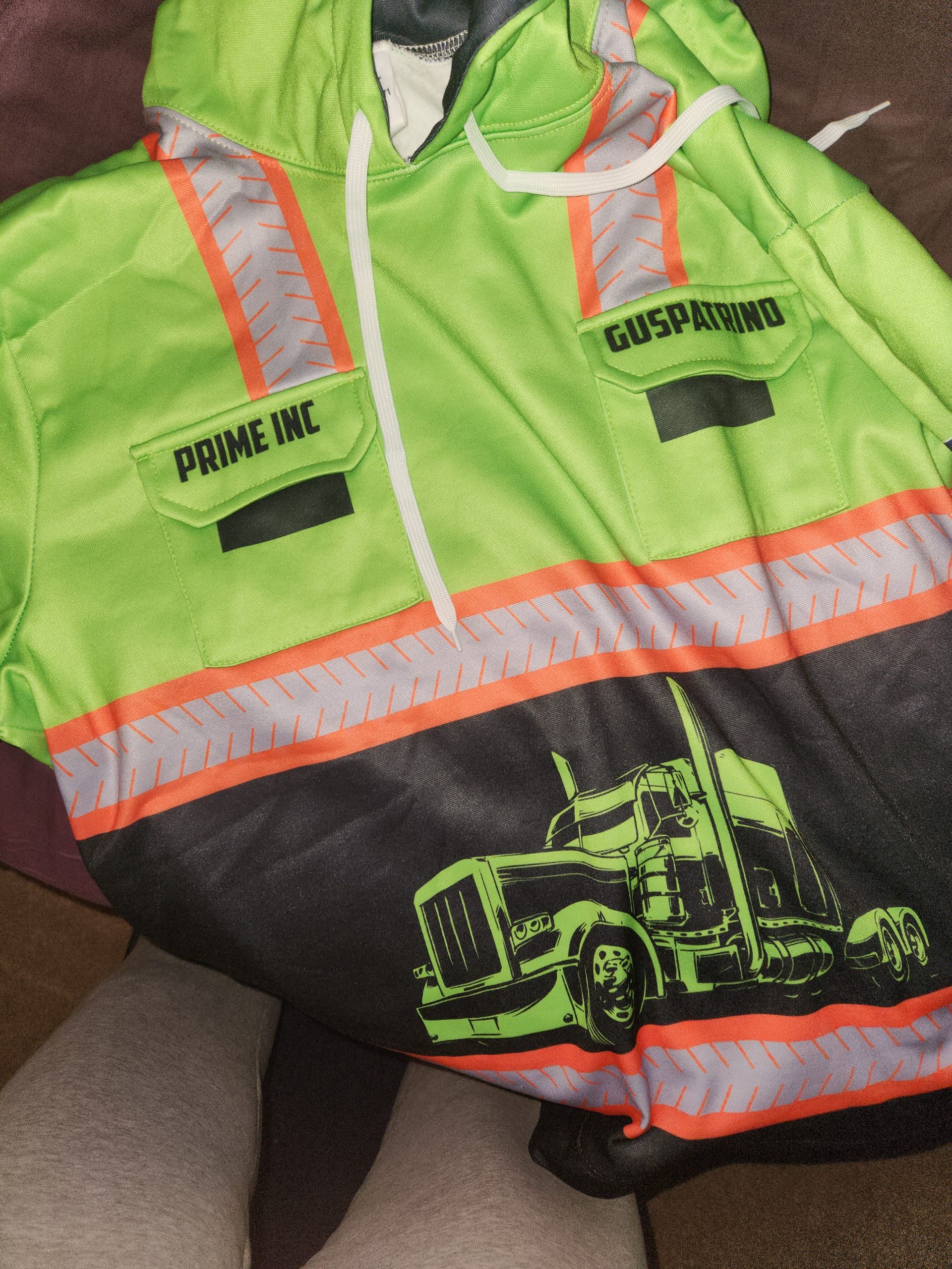 Click to view full screen Pocket – Personalized Name And Flag Full Color Semi Truck Uniform All Over Printed Clothes HP38 photo review