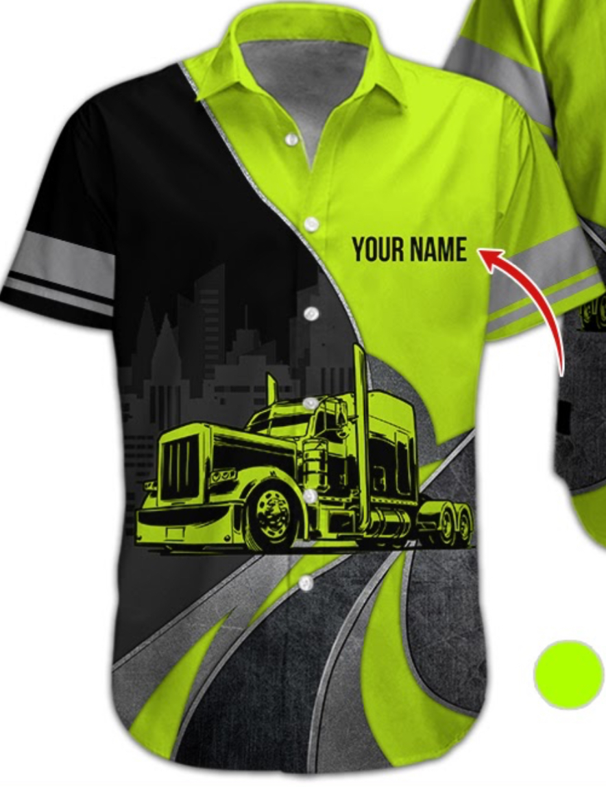 Click to view full screen Personalized Name And Color Love Dump Truck Uniform All Over Printed Clothes HT257 photo review