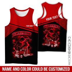 Custom Text Always a Trucker Uniform 3D Hoodie - photo 75