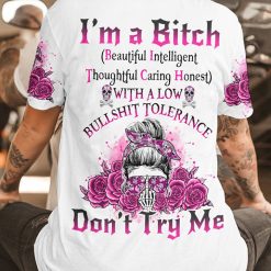 Yes I'm a B Flower Skull All Over Print - photo 3