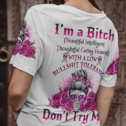 Yes I'm a B Flower Skull All Over Print - photo 5