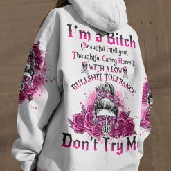 Yes I'm a B Flower Skull All Over Print - photo 8