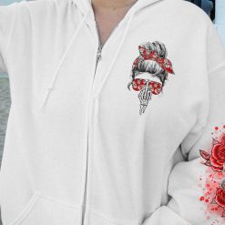 RED Yes I'm a B Flower Skull All Over Print - photo 8