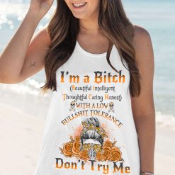 Orange Yes I’m a B Orange Flower Skull Hoodie - photo 11